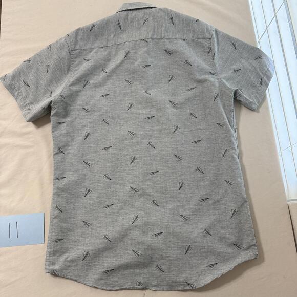 Molokai Surf Co. Men's Gray Short Sleeve Button-Up Shirt Size Medium - Picture 4 of 4